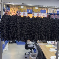Extensions de cheveux au crochet Jerry Curl en fibres de protéines bio, réutilisables, sans nœuds, bouclées, avec ficelle, texture crépue naturelle