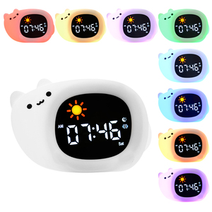 Groothandel Slimme Kinderen Led Nachtlampje Alarm Bureau & Tafelklokken Naast Tafel Kleine Slaap Trainer Digitale Klokken Met Witte Ruis - Product Image 4