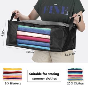 Sac de rangement pour couette, tri des vêtements, sac de déménagement, sac à bagages, salon, écologique, pliable, couleur personnalisée, armoire - Product Image 4