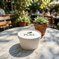 Couvre-aliments en papier jetables imprimés sur mesure, écologiques, pour bols à soupe, gobelets à café