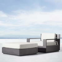 Nouveau mobilier d'extérieur imperméable en alliage d'aluminium avec coussins salon balcon patio hôtel ensemble de canapés en métal meubles de jardin