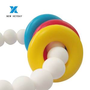 Bracelet de <span class=keywords><strong>dentition</strong></span> à mâcher en perles de silicone colorées de haute qualité, jouet doux pour bébé, <span class=keywords><strong>anneau</strong></span> de <span class=keywords><strong>dentition</strong></span> confortable pour les nourrissons - Product Image 2