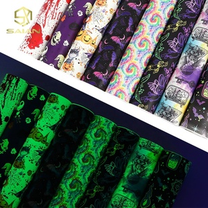 Rollo de piel sintética de tela <span class=keywords><strong>PU</strong></span> sintética fluorescente luminosa <span class=keywords><strong>que</strong></span> brilla en la oscuridad para hacer DIY decoración de bolsos - Product Image 2