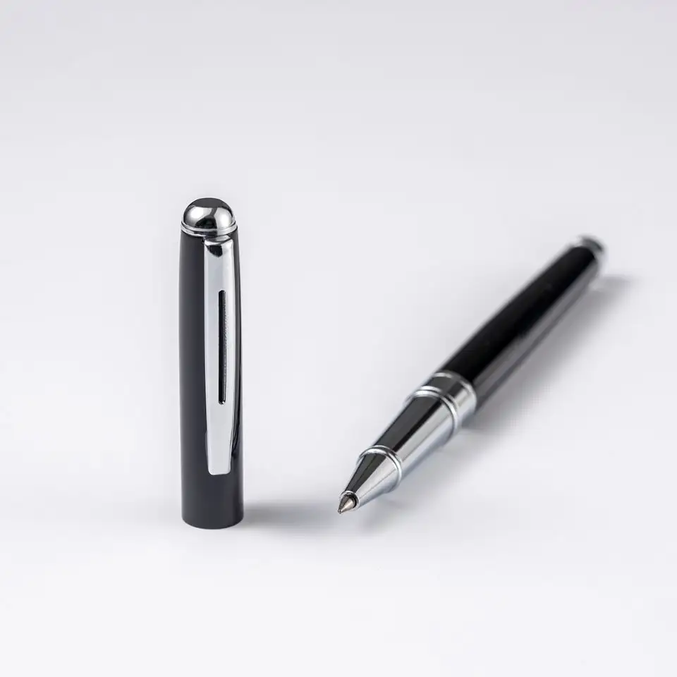 Free Samples Gel Pen Wholesale Cap-off Luxury Metal Pen 0.5mm with Metal Clip Personalised Custom Black Neutral Pen