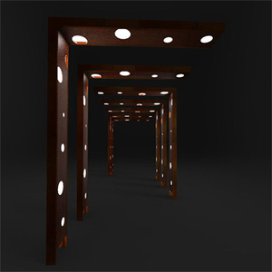 GNEE Le pavillon artistique en acier résistant aux intempéries de GNEE présente une conception complexe découpée au laser - Product Image 3