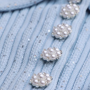<span class=keywords><strong>Robe</strong></span> élégante pour femme, bleu brume, col polo, manches courtes, tricot côtelé, haute qualité, nouveau <span class=keywords><strong>modèle</strong></span>, printemps/été - Product Image 4