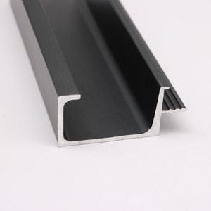 G Type Aluminum Alloy Cabinet Handle <b>Matte</b> <b>Black</b> 1.0 1.7mm Thick Bar Shape Minimalist Design For Cabinet <b>Doors</b> - Product Image 3
