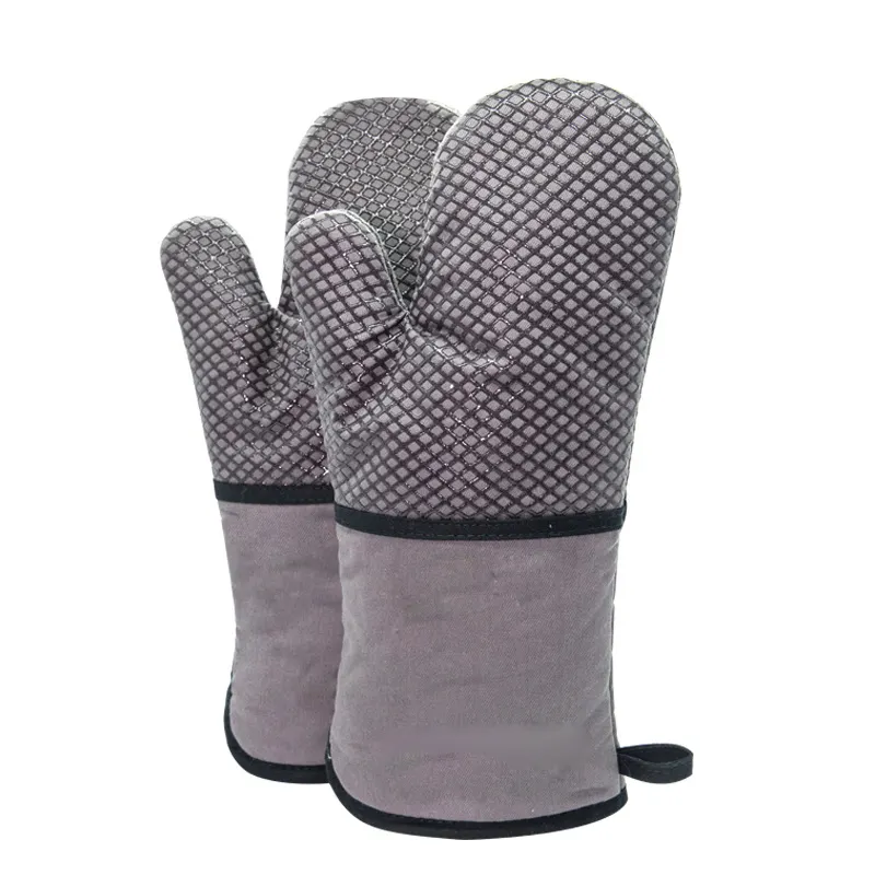 Gants en Silicone, coton, résistants à la chaleur, pour la cuisson, bbq, porte-Pot, cuisine