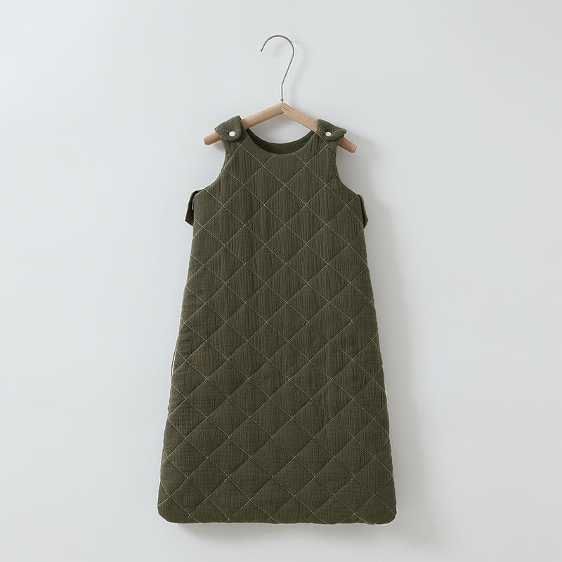 Maroon green (quilted gauze quilted vest sleeping bag)