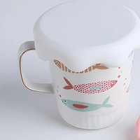 Couvre-tasse en silicone de qualité alimentaire, écologique, certifié CE, moderne et minimaliste, anti-poussière, tapis pour tasse, sous-verre isolant thermique