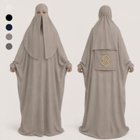 Kaftan à manches longues, abayas arabes pour femmes, vêtements de prière, robe de prière, tenue de Ramadan, niqab, tenue de prière musulmane