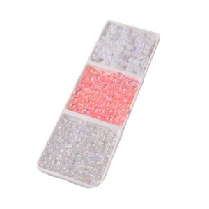 Laser Iridescent 8mm Round <b>Beads</b> Transparent Ab Color Plastic Resin <b>For</b> <b>Bracelet</b> Making Jewelry Accessories - Product Image 5