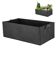 Jardinière rectangulaire surélevée écologique en tissu feutré pour légumes d'extérieur