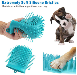 Limpieza cepillo Copa suave con cerdas de silicona rápidamente lavado barro sucio patas y pies mascota Paw <span class=keywords><strong>limpiador</strong></span> - Product Image 5