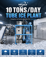 Usine de production de glace en tubes de 10 tonnes pour l'usine de glace en Indonésie |   Machine à glace en tube 10 000 kg/jour pour la vente en gros de glace