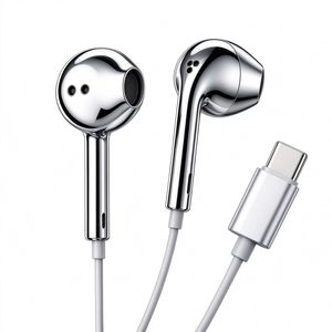 Écouteurs filaires Type-C Chrome Argent, Écouteurs intra-auriculaires filaires Type-C Chrome, Écouteurs intra-auriculaires Chrome Or, Écouteurs intra-auriculaires Chrome Rose - Product Image 1