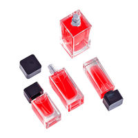 Mini flacon de parfum carré rétro luxueux de 30 ml en verre avec bouchon en bois, logo personnalisé, opaque, givré, impression sérigraphique, décalcomanie