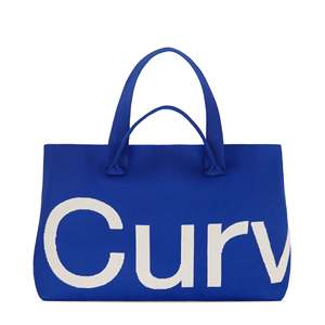 Customize Curves Cartoon Knitted Polyester Tote Bag Premium Reusable Shopping Carrier Large Capacity Travel Shoulder <b>Handbag</b> - Product Image 1