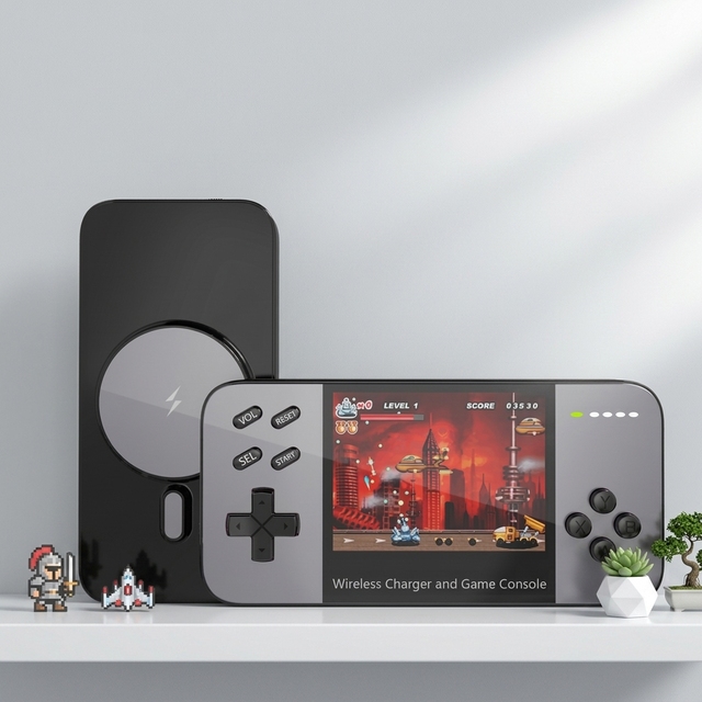 2026 Hot Portable Handheld Game Console 5000mAh Magnetic Power Bank Fast Charging Built-in Classic Retro Games For iPhone