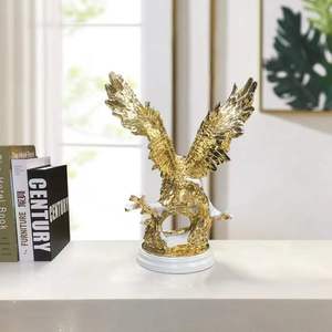 Figura china <span class=keywords><strong>de</strong></span> decoración <span class=keywords><strong>de</strong></span> escritorio, estatua <span class=keywords><strong>de</strong></span> resina <span class=keywords><strong>de</strong></span> águila, <span class=keywords><strong>halcón</strong></span> dorado - Product Image 6