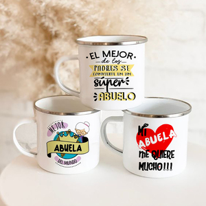 Tazas de Acero Inoxidable Esmaltadas de Alta Calidad, el <span class=keywords><strong>Mejor</strong></span> Regalo Familiar para Abuelos, para Café, Jugo, Chocolate Caliente - Product Image 1