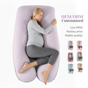 Bantal Kehamilan Pendingin Ukuran 57 Inci, Bentuk U, Bantal Bersalin untuk Menopang Punggung, Pinggul, Perut, dan Kaki - Product Image 1