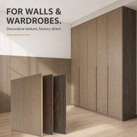 Vente directe usine Jiangsu – Panneau MDF décoratif texturé moderne E1 de 8 mm pour mur d'ambiance intérieur et armoire