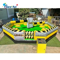 Tapis de saut gonflable mécanique Wipeout, bras de balayage gonflable en PVC, jeu gonflable Meltdown