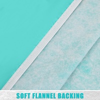 HuiHe Nappes en vinyle à dos de flanelle élastique ajustée Rectangle pour tables pliantes de 6 pieds, couvertures de table essuyables imperméables