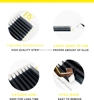 Extensions de cils en gros 2D 3D 4D 5D 6D 7D, légères, douces et volumineuses, 0.05 0.07mm, courbures C D L U, forme W, volume YY W U