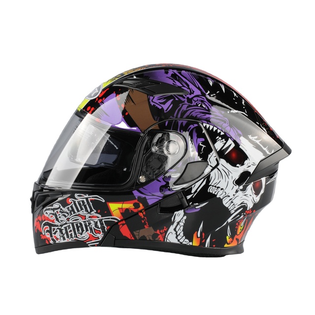 Motorcycle Modular Full Face Helmet with Flip up Dual Visor Sun Shield