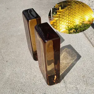 Çin tedarikçisi kristal cam tuğla geri dönüşümlü cam tuğla banyo cam bloklar