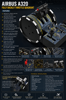 Quadrant de commande des gaz pour simulateur de vol Airbus A320, compatible avec les simulateurs de vol Fenix FBW Toliss A350 à trim automatique, commande de cockpit
