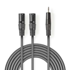 2x Câble audio XLR mâle vers XLR mâle 3 broches 3,5 mm 3,0 m - Product Image 1