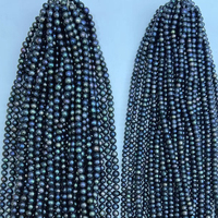 Perles d'eau douce de qualité supérieure, rondes, de 5,5 à 7 mm, de couleur unie, en vrac, en fil, vente en gros