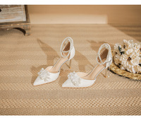 Vrouwen Hoge Hakken Pumps Dame Sexy Bruiloft Bruids Dunne Hoge Hakken Wit Solide Feest Prom Valentijn Kantoor Kwaliteit Prom Schoenen