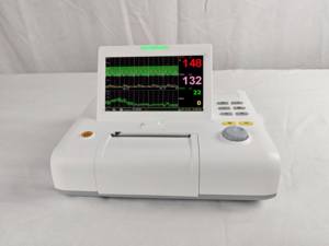 Sistema de Monitoramento Cardíaco <span class=keywords><strong>Fetal</strong></span> Portátil Veterinário com Doppler, Plástico Durável, Metal e Alimentação Elétrica – Máquina CTG - Product Image 4