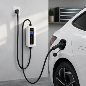 Nouvelle borne de recharge portable 10A réglable pour VE, type 2, prise EU Schuko, écran numérique, pour maison, garage, urgence - Product Image 3