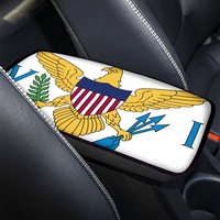 Couverture décorative fine pour accoudoir de voiture, motif drapeau national des îles vierges, coussin d'accoudoir de véhicule absorbant les chocs