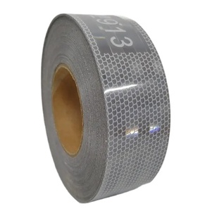 Arabia Saudita SASO 2913 adhesivo amarillo pegatina de tira reflectante, cinta de advertencia reflectante para camión de remolque - Product Image 3