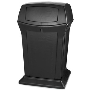 Bidone per Rifiuti Ranger 132,5 L Nero Design Moderno per Uso Esterno - Product Image 1
