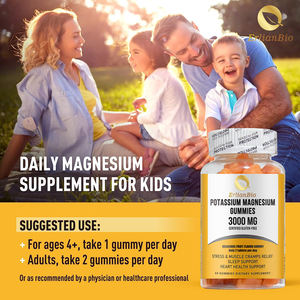 Marque privée Gommes de potassium et de magnésium Comprimés de vitamines c à croquer Suppléments pour les os Crampes dans les jambes Santé musculaire - Product Image 5