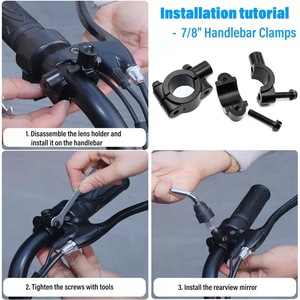 Rétroviseur universel pour moto, moto cross, rétroviseur latéral rond, accessoires pour moto avec E24 - Product Image 4