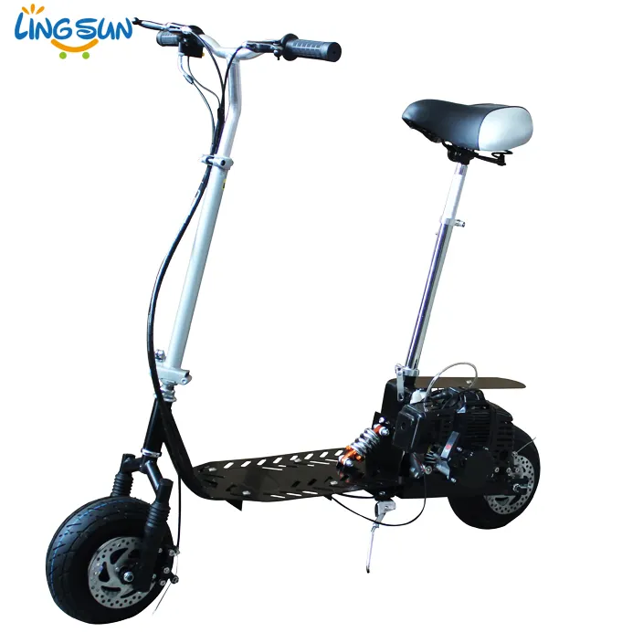 CE Phê Duyệt 49cc 2 Stroke Kéo Bắt Đầu Gas Scooter, Phổ Biến Folding Gas Scooter