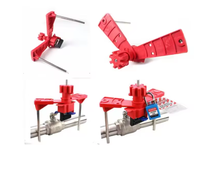 Serrures industrielles de robinet à tournant sphérique avec système d'étiquetage universel à double bras pour le verrouillage sécurisé des appareils