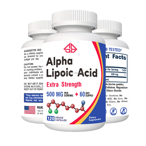 Ácido Alfa Lipoico Extra Fuerte 500mg Antioxidante que Proporciona Energía para hombres y mujeres, Suplemento Dietético, 120 Cápsulas - Product Image 1