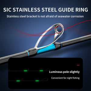 FISHGANG OEM haute teneur en carbone 1.65m 1.8m 2.1m 2.4m 2.7m 2 sections spinning coulée de pêche <span class=keywords><strong>roseaux</strong></span> cannes à pêche en bateau - Product Image 6