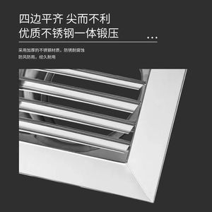 Hefengxing Square Louvered Air Vent Stainless Steel Polished Openable Screw Fixing Exterior Wall Rainproof Vent Cover - Product Image 3