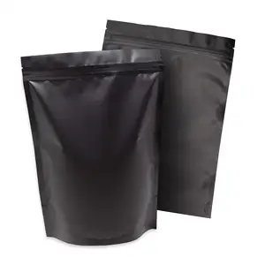 3,5G Bolsa de Mylar negra UV resistente a los niños Negro opaco 1 gramo-3 "x 4,5" Bolsa de Mylar de alta calidad con embalaje resistente a los niños