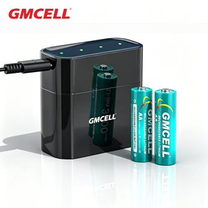 Batterie Ricaricabili Cilindriche agli Ioni di <span class=keywords><strong>Litio</strong></span> <span class=keywords><strong>AA</strong></span> da 1.5V a Lunga Durata con <span class=keywords><strong>Caricabatterie</strong></span> a 4 Slot e Custodia di Ricarica Integrata - Product Image 1
